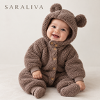 The Saraliva Teddy Fleece Romper Set