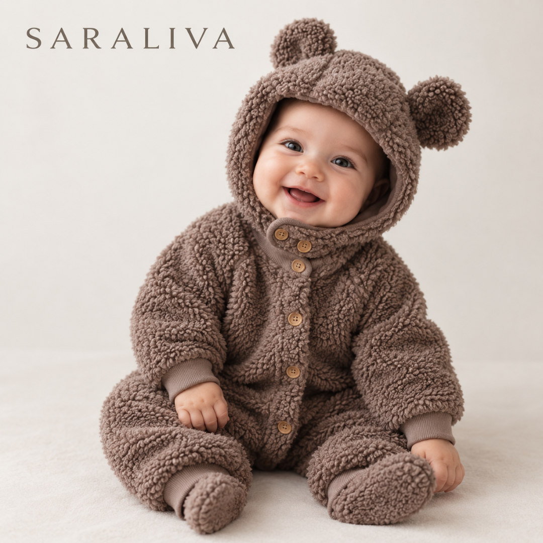 The Saraliva Teddy Fleece Romper Set