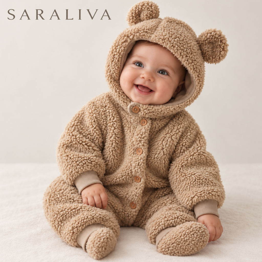 The Saraliva Teddy Fleece Romper Set