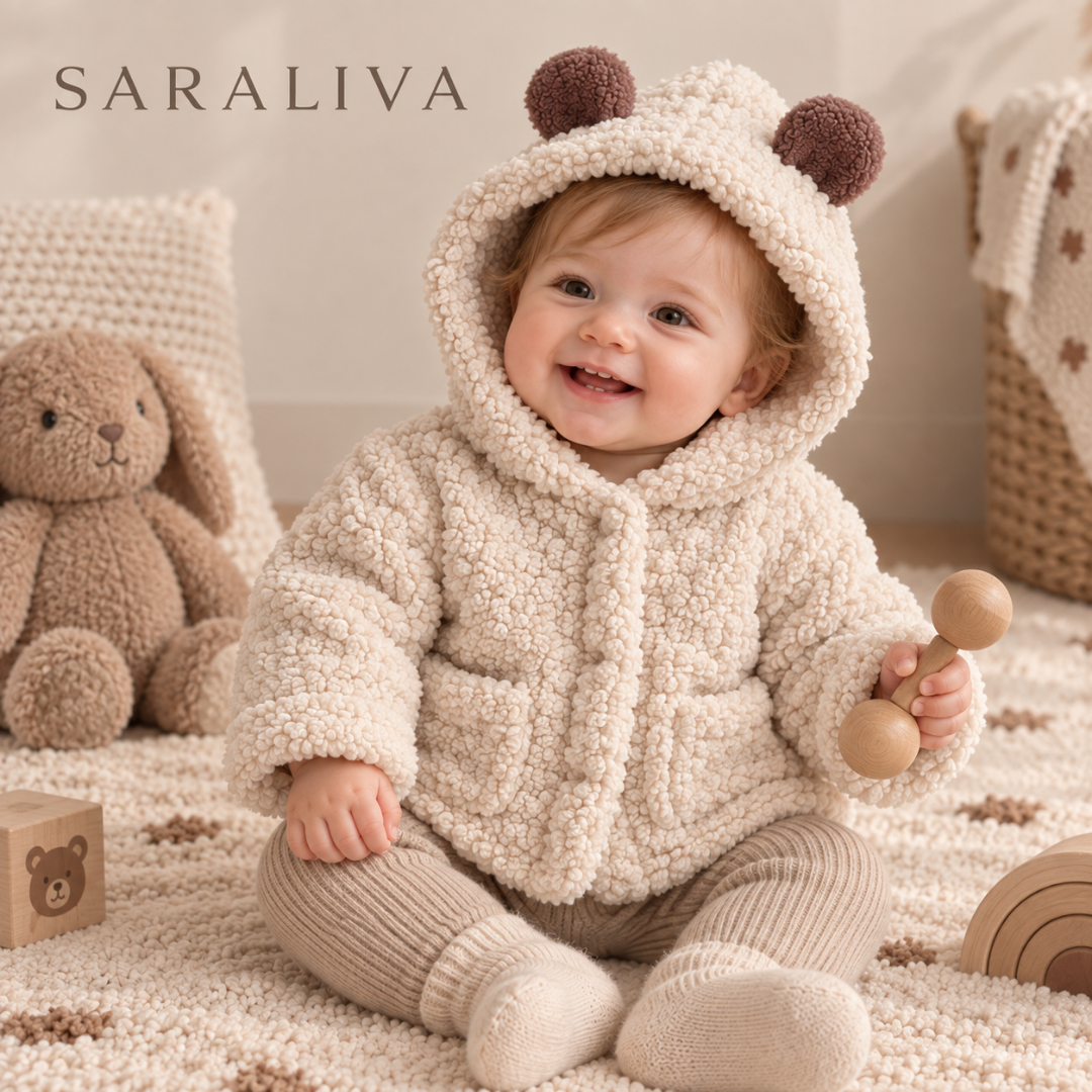 Saraliva Teddy Bear Hooded Coat