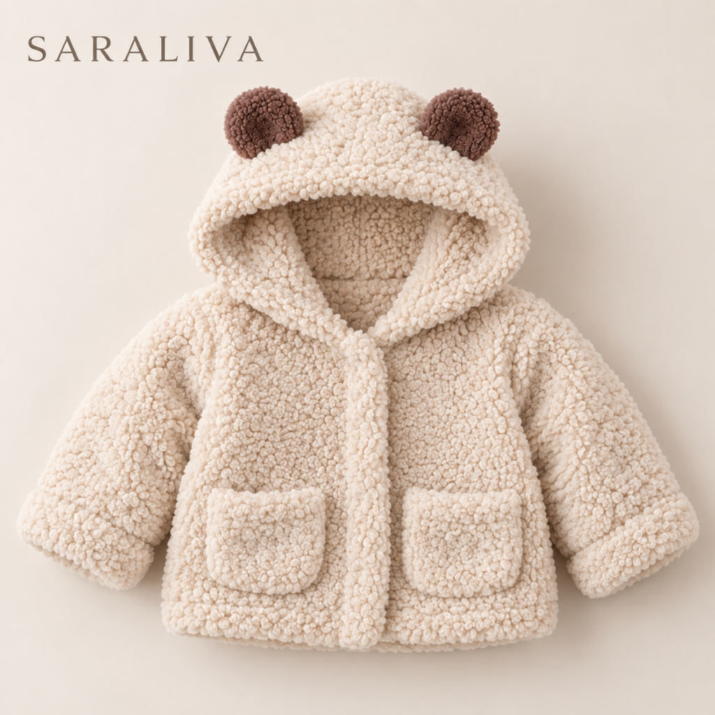 Saraliva Teddy Bear Hooded Coat