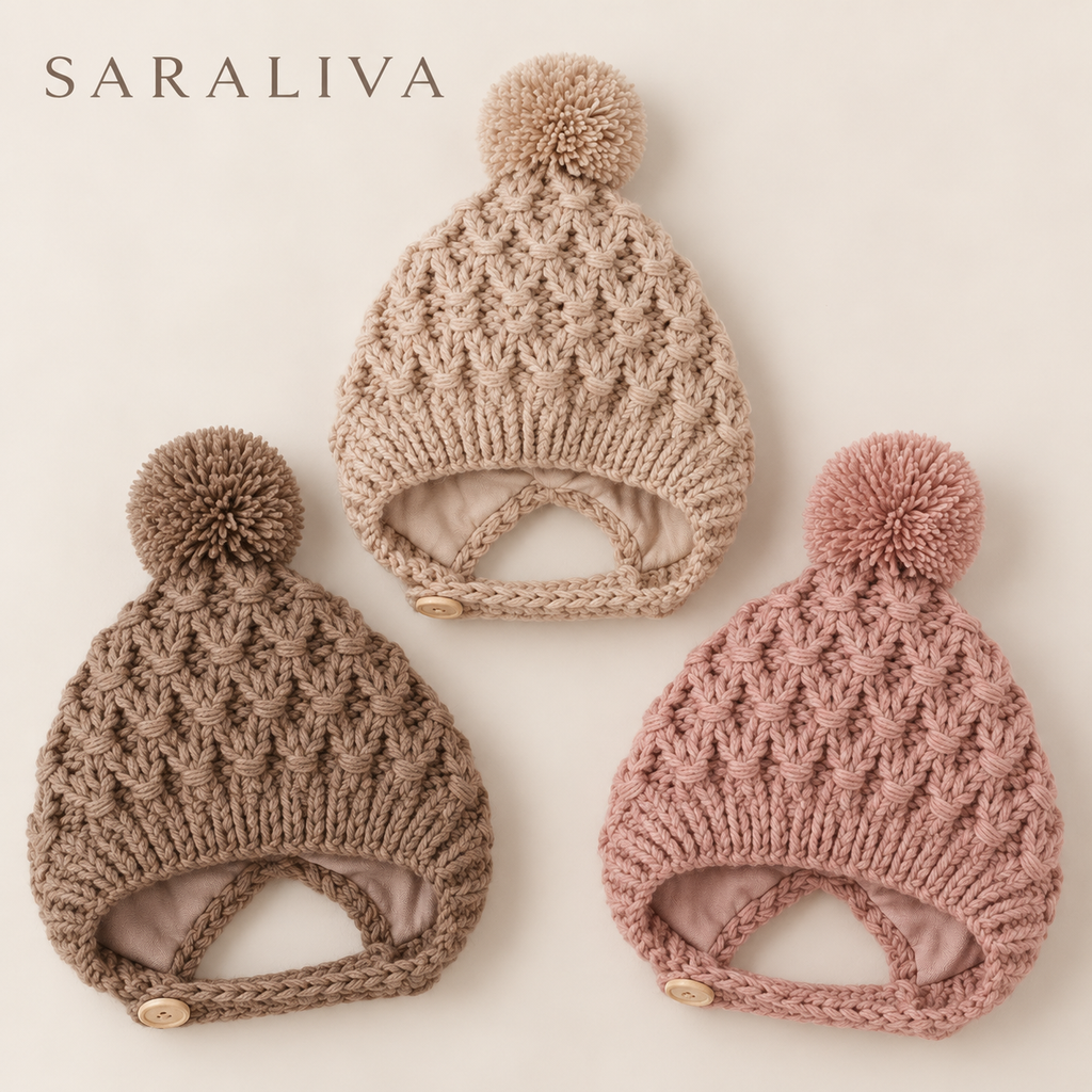 Saraliva Winter Knit Hat Trio