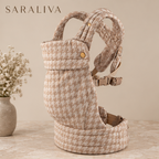 The Saraliva Embrace Baby Carrier - Beige Houndstooth