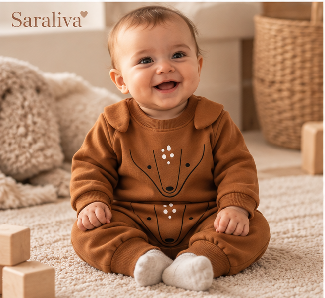 Saraliva Cozy Bear Baby Set - Warm Brown